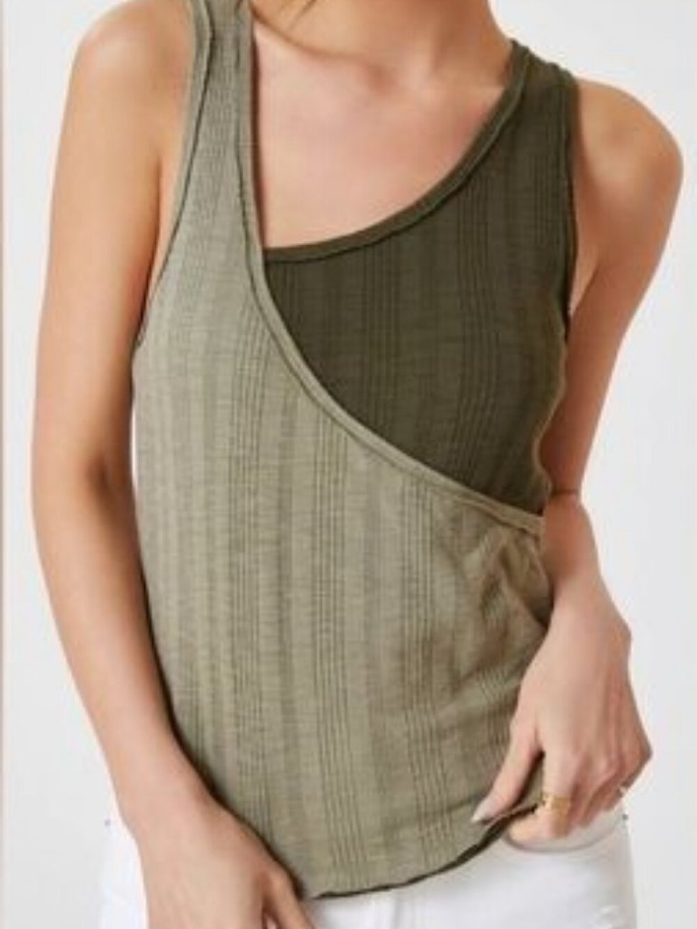 Anthropologie Pilcro Sustainable Dual Tank; NWT; Size XL; Color: Moss